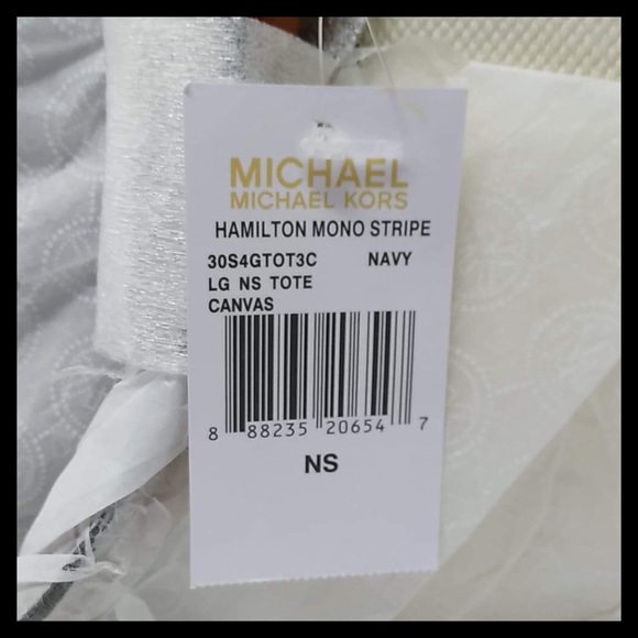 NWT! MIchael Kors Hamilton Canvas Large N/S Tote - Picture 9 of 9